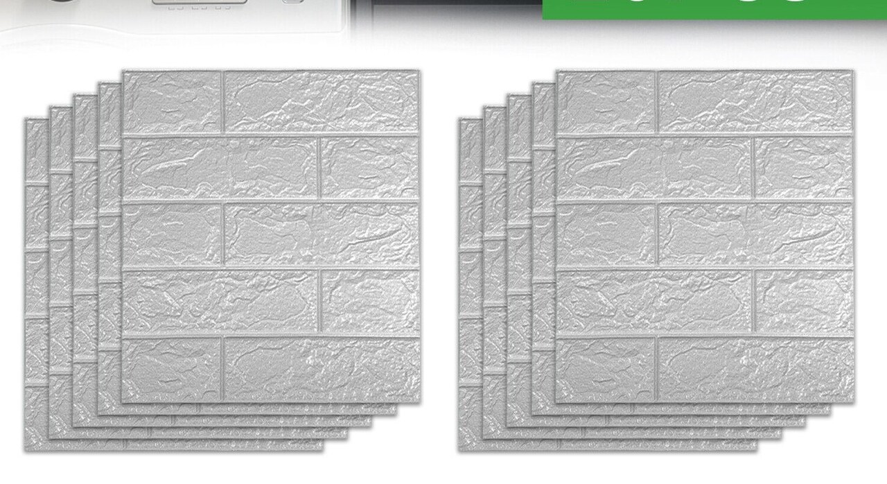 Self-Adhesive 3D Foam Stone Bricks or Wood Grain Wall Panels